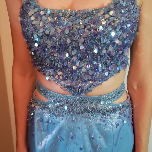 90's Precious Formals Mermaid Prom Dress - Picture 3 of 6